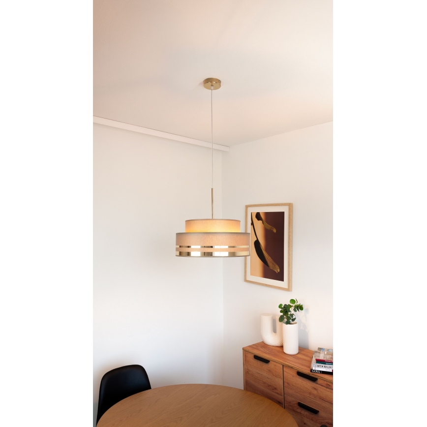 Hängeleuchte TAMI 1xE27/60W/230V braun/golden