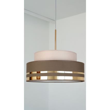 Hängeleuchte TAMI 1xE27/60W/230V d 40 cm beige/braun/golden