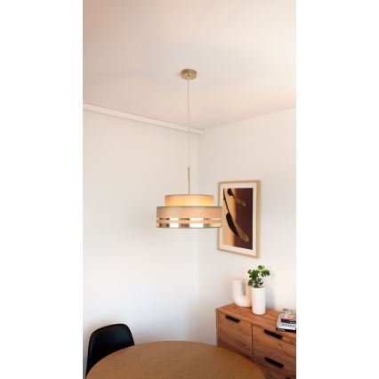 Hängeleuchte TAMI 1xE27/60W/230V d 40 cm braun/golden