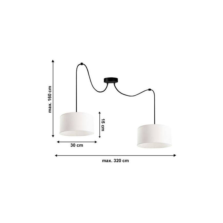 Hängeleuchte TUZ 2xE27/60W/230V Spinne