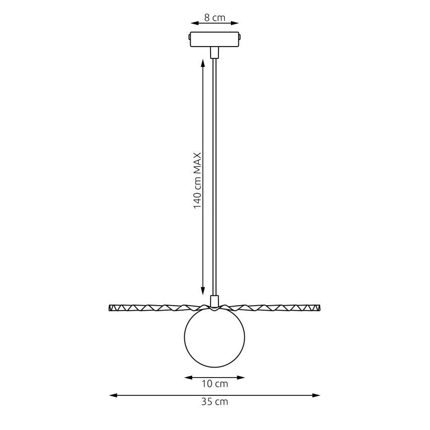 Hängeleuchte UMBRA an Kabel, 1xG9/8W/230V, schwarz