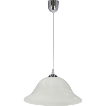 Hängeleuchte VERA 1xE27/60W/230V glänzendes Chrom/weiß
