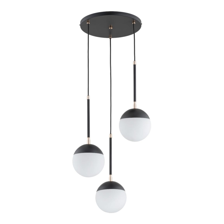 Hängeleuchte VOLDA 3xE14/10W/230V d 44 cm schwarz