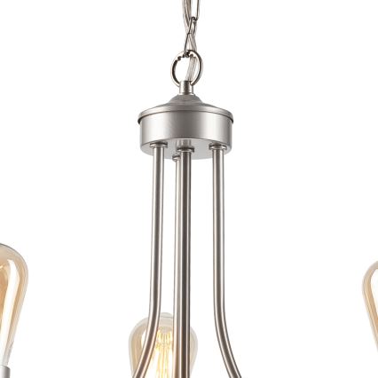 Hängeleuchter an Kette GINA 3xE27/60W/230V matt Chrom