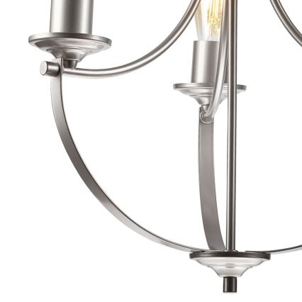 Hängeleuchter an Kette GINA 3xE27/60W/230V matt Chrom