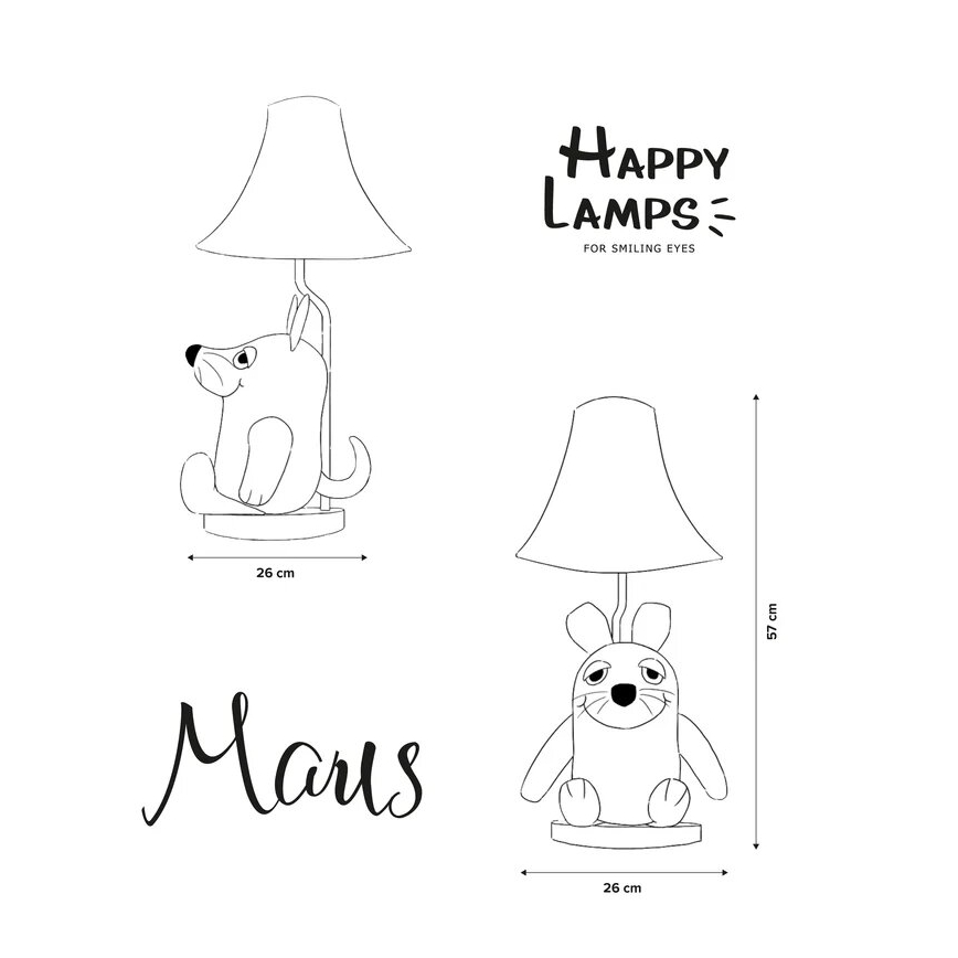 Happy Lamps - Lampada da tavolo LED per bambini MAUS LED/5,4W/230V topo