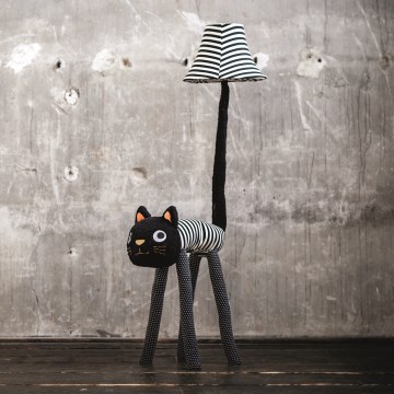 Happy Lamps - Lampadaire enfant LUNA LED/5,4W/230V chat