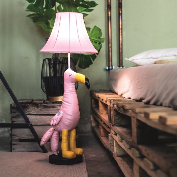 Happy Lamps - Lampadaire enfant MINGO LED/5,4W/230V flamand rose