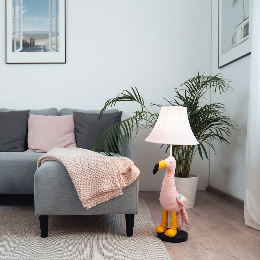 Happy Lamps - Lampadaire enfant MINGO LED/5,4W/230V flamand rose