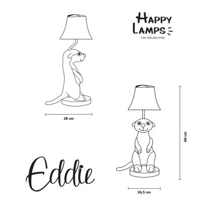 Happy Lamps - Lampe de table enfant EDDIE LED/5,4W/230V suricate