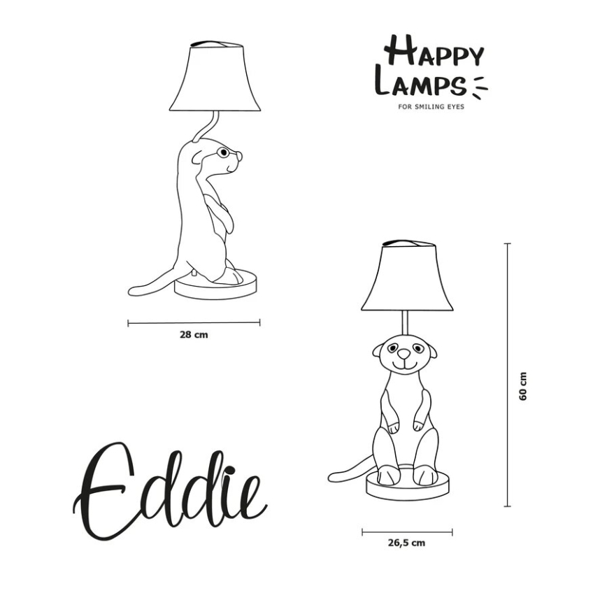 Happy Lamps - Lampe de table enfant EDDIE LED/5,4W/230V suricate