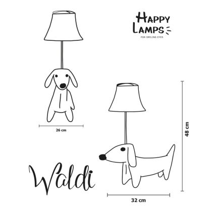 Happy Lamps - Lampe de table enfant WALDI LED/5,4W/230V teckel