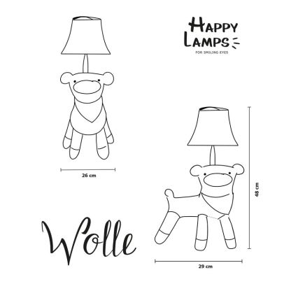 Happy Lamps - Lampe de table enfant WOLLE LED/5,4W/230V mouton
