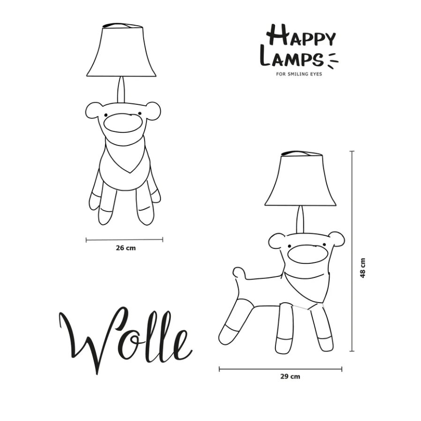 Happy Lamps - Lampe de table enfant WOLLE LED/5,4W/230V mouton