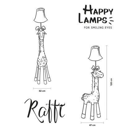 Happy Lamps - LED Lampada da terra per bambini RAFFI LED/5,4W/230V giraffa