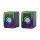 Haut-parleurs USB avec rétro-éclairage RGB 2x3W/5V noir