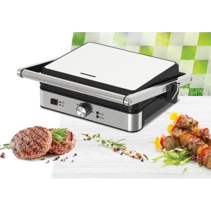 Heinner HEG-K2000SS - Grill a contatto 2000W/230V cromo opaco/nero