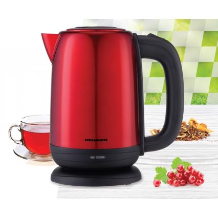 Heinner HEK-2200RDSS - Bouilloire électrique rapide 1,7 l 2200W/230V rouge/noir