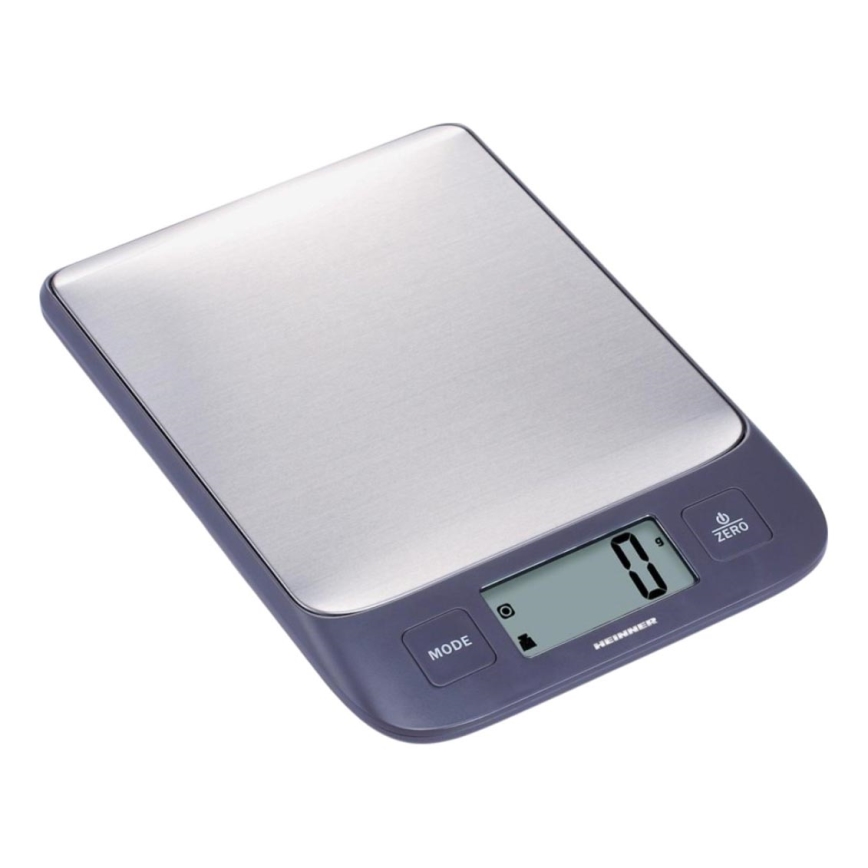 Heinner HKS-5IXBK - Bilancia da cucina digitale 2xAAA grigio/cromo satinato