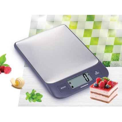 Heinner HKS-5IXBK - Bilancia da cucina digitale 2xAAA grigio/cromo satinato