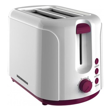 Heinner TP-750BG - Toaster mit zwei Schlitzen 750W/230V weiß/violett