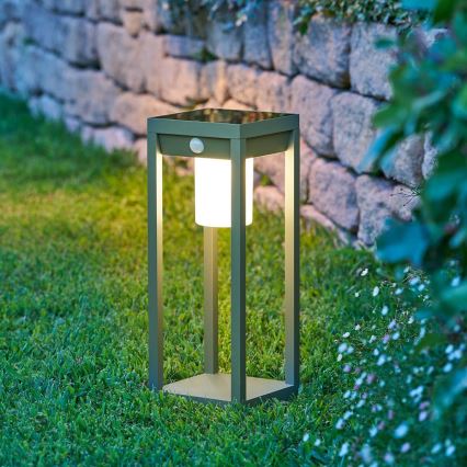 Hesperide - lanterne solaire LED avec détecteur de mouvement PIKY LED/3,7V 2600 mAh 40 cm IP65 verte