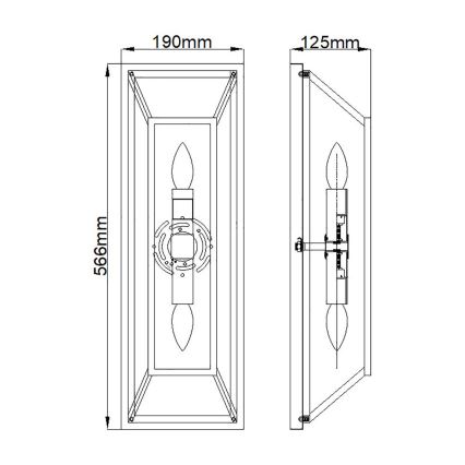 Hinkley - Applique FU LIGHTON 2xE14/60W/230V marrone/nero