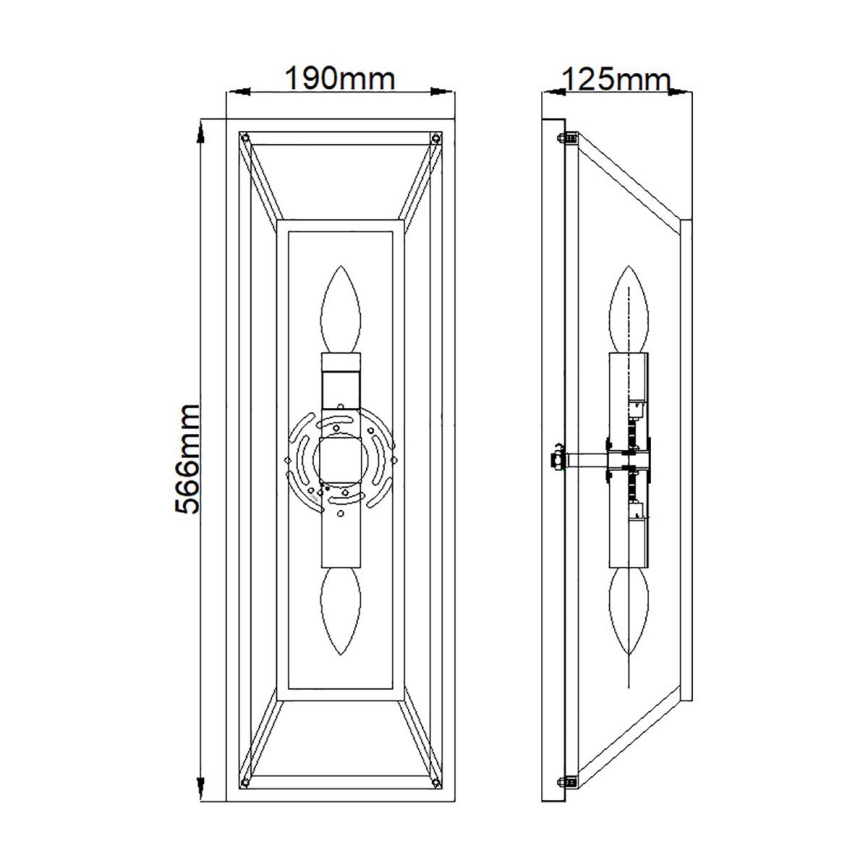 Hinkley - Applique FU LIGHTON 2xE14/60W/230V marrone/nero