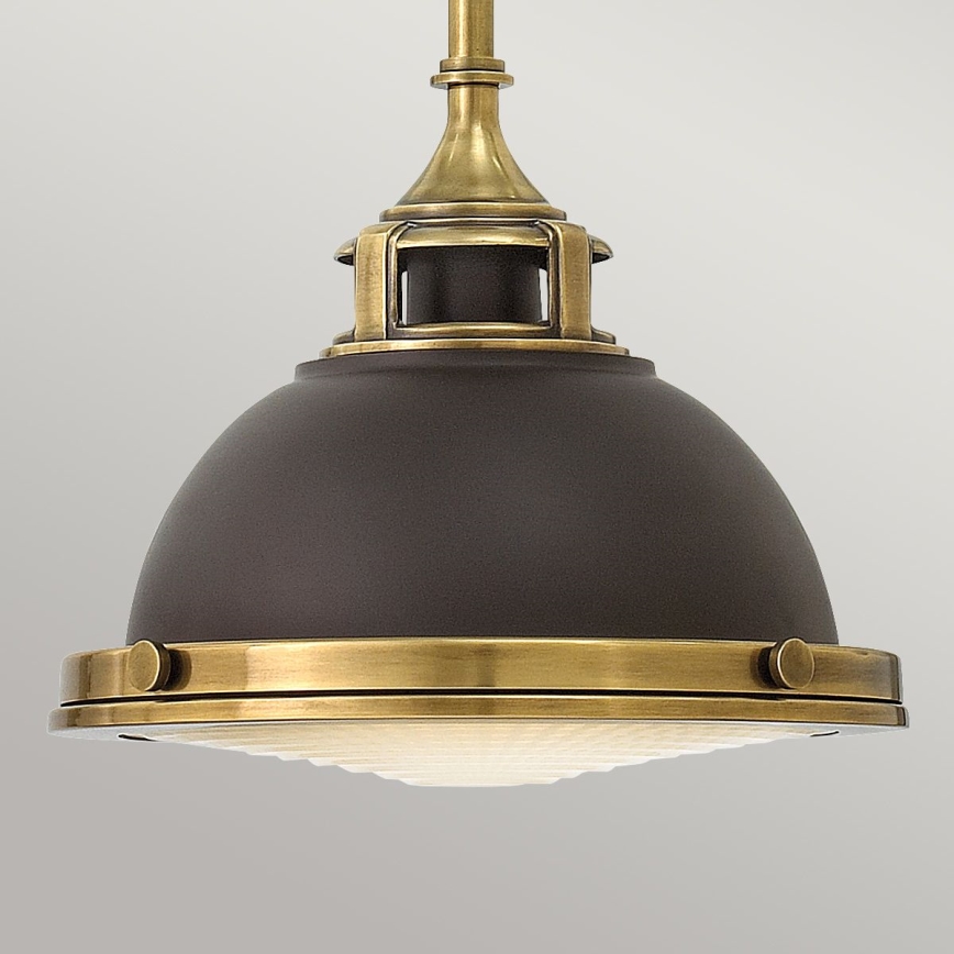 Hinkley - Lampadario a sospensione con supporto rigido AMELIA 1xE27/60W/230V ottone