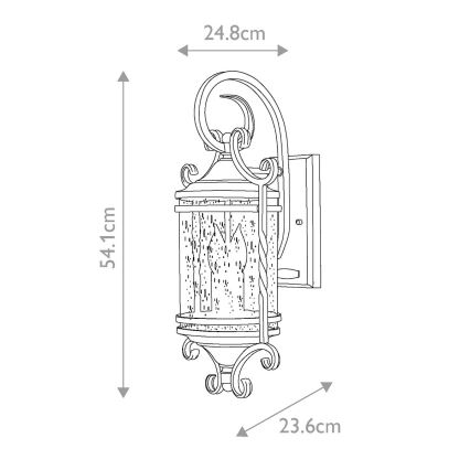 Hinkley - Applique da esterno CASA 2xE14/40W/230V IP44