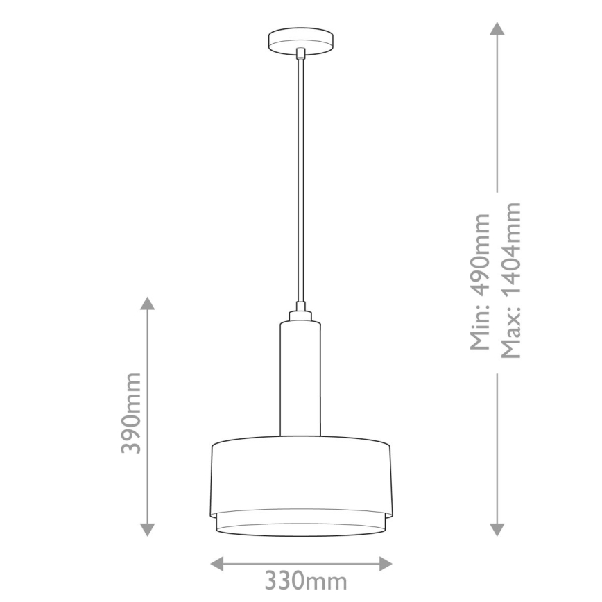 Hinkley - Lampadario su asta CEDRIC 2xE27/60W/230V Ø 33 cm oro/nero