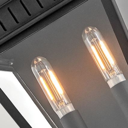 Hinkley - Outdoor-Wandleuchte CHAPEL HILL 2xE14/40W/230V IP44 schwarz