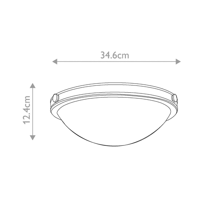 Hinkley - Plafoniera COLLIER 2xE27/40W/230V Ø 34,6 cm nera