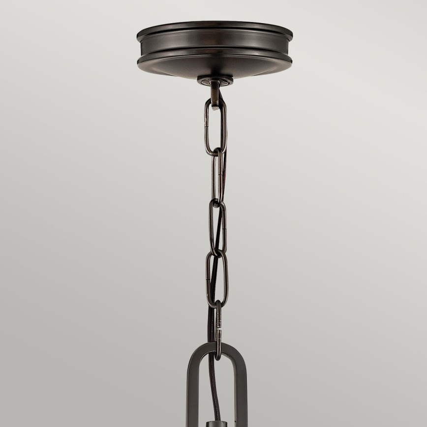 Hinkley - Lampadario a catena COLLIER 4xE14/40W/230V Ø 54,3 cm nero