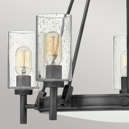 Hinkley - Kronleuchter mit Kette COLLIER 5xE27/40W/230V Ø 68,5 cm schwarz