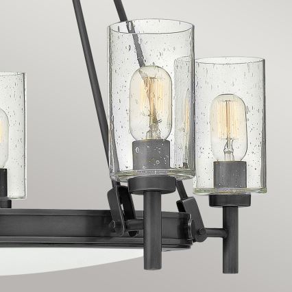 Hinkley - Lampadario a catena COLLIER 5xE27/40W/230V Ø 68,5 cm nero