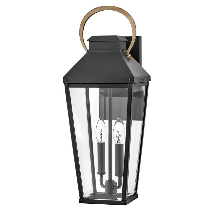 Hinkley - Outdoor-Wandleuchte DAWSON 2xE14/40W/230V IP44 schwarz