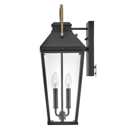 Hinkley - Outdoor-Wandleuchte DAWSON 2xE14/40W/230V IP44 schwarz