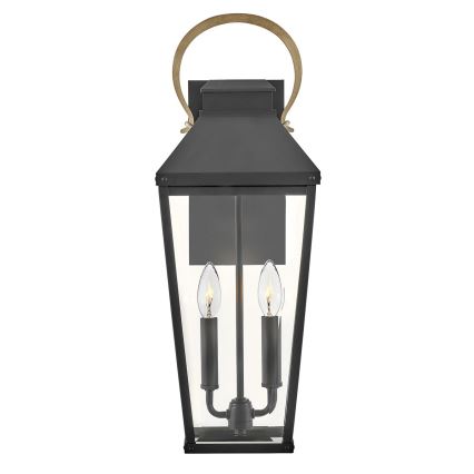 Hinkley - Outdoor-Wandleuchte DAWSON 2xE14/40W/230V IP44 schwarz