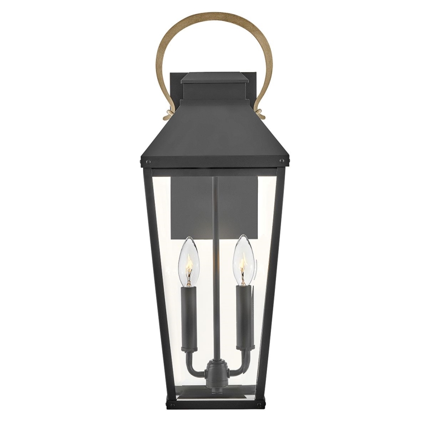 Hinkley - Outdoor-Wandleuchte DAWSON 2xE14/40W/230V IP44 schwarz