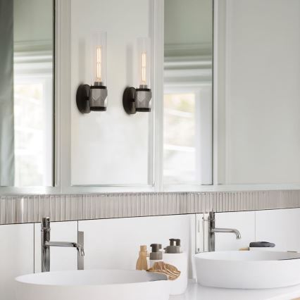 Hinkley - Badezimmer-Wandleuchte ELLISON 1xE27/40W/230V IP44 schwarz