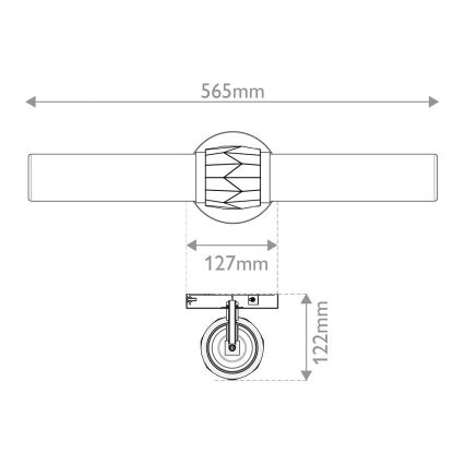 Hinkley - Applique da bagno ELLISON 2xE27/40W/230V IP44 oro