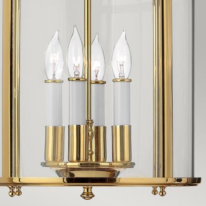 Hinkley - Kronleuchter mit Kette GENTRY 4xE14/60W/230V goldfarben