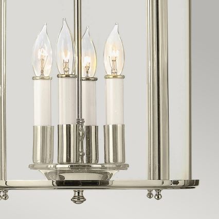 Hinkley - Lustre suspendu sur chaîne GENTRY 4xE14/60W/230V chromé brillant