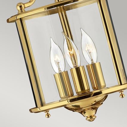 Hinkley - Lampadario a catena GENTRY 3xE14/60W/230V finitura oro