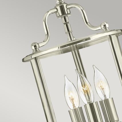Hinkley - Kronleuchter mit Kettenaufhängung GENTRY 3xE14/60W/230V polierter Chrom