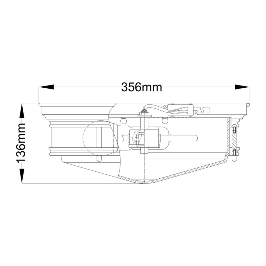 Hinkley - Plafonnier pour salle de bains HADLEY 3xE27/40W/230V IP44 bronze