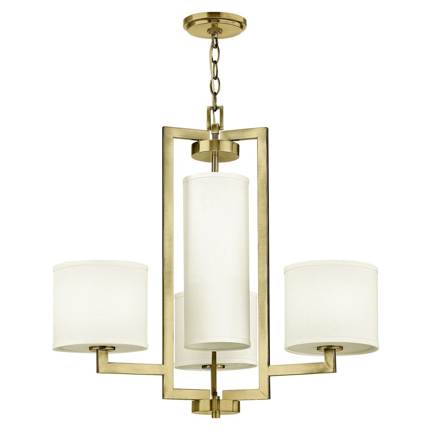 Hinkley - Lampadario a catena HAMPTON 4xE27/60W/230V finitura oro