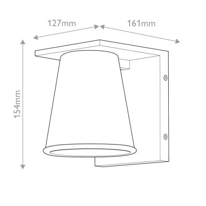 Hinkley - Applique a LED da esterno HANS 1xGU10/8W/230V IP44 nero