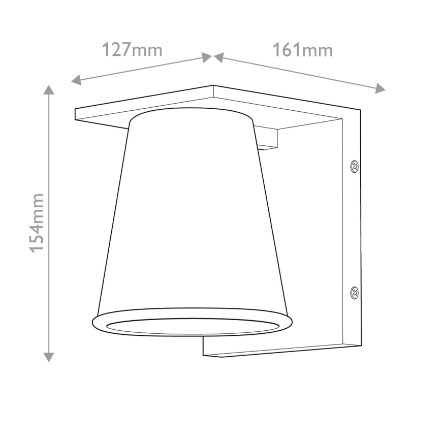 Hinkley - Applique a LED da esterno HANS 1xGU10/8W/230V IP44 nero